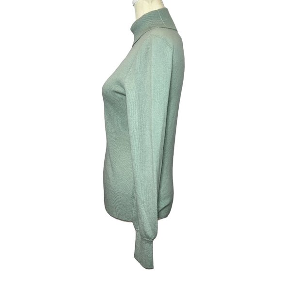 NWT Club Monaco Cashmere Keyhole Turtleneck Sweater in Jade Green Size XS - Picture 6 of 16